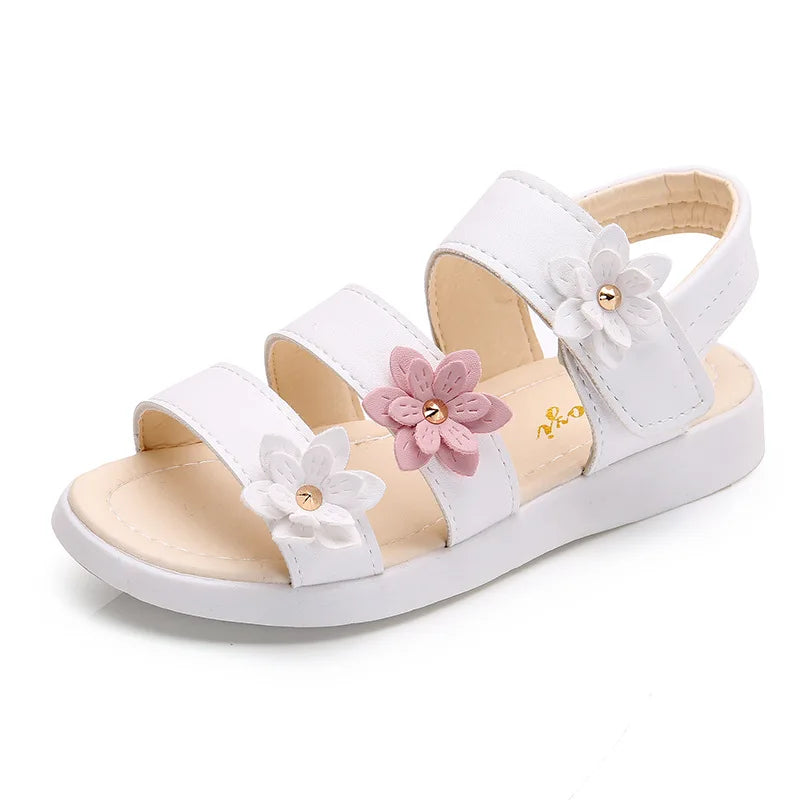 Girls Floral Gladiator Sandals – Summer Beach Shoes
