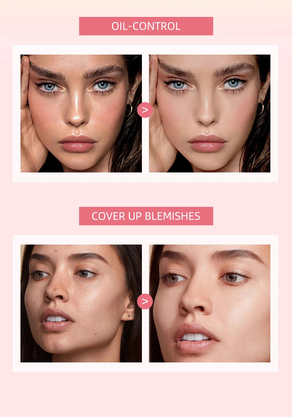 3 Colors Make Up Face Pressed Powder Brighten Oil-control Nude Makeup Setting Powder Foundation Makeup Base Lasting Cosmetics