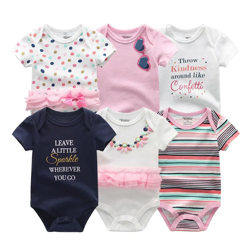 Baby Girl Jumpsuit 6Pcs/Lot Body Suit Spring Summer Toddler Boys Romper
