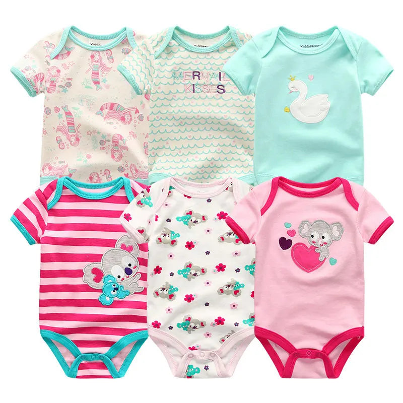 Baby Girl Jumpsuit 6Pcs/Lot Body Suit Spring Summer Toddler Boys Romper