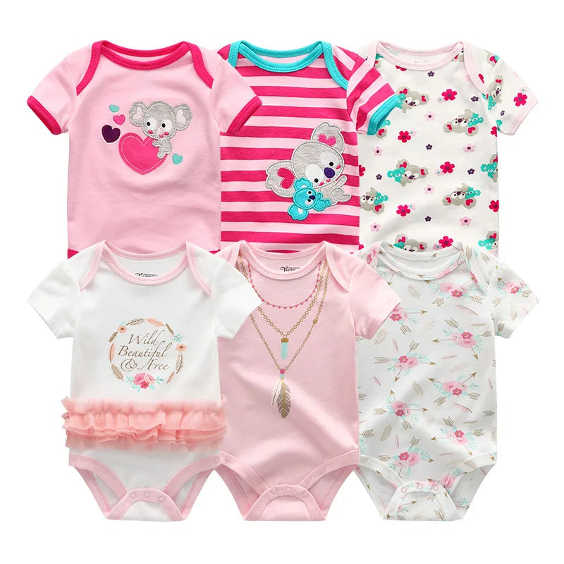 Baby Girl Jumpsuit 6Pcs/Lot Body Suit Spring Summer Toddler Boys Romper