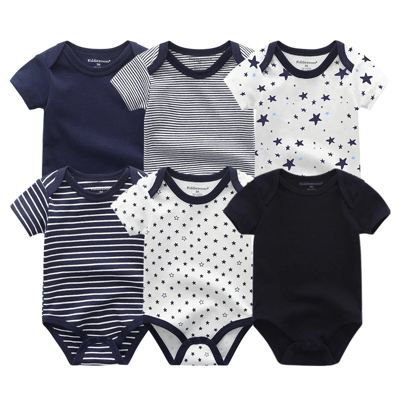 Baby Girl Jumpsuit 6Pcs/Lot Body Suit Spring Summer Toddler Boys Romper Cartoon Newborn Outfits Infant Clothes Set Cotton