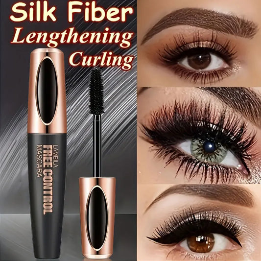 8d Silk Fiber Eyelash Mascara Waterproof Thick Lengthening MascaraCurling Long Black Extension