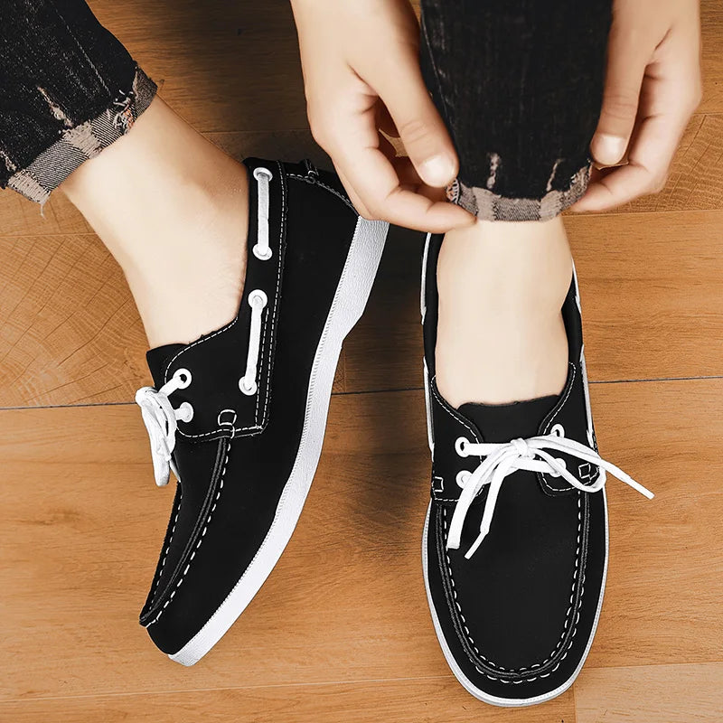 Men’s Doudou Casual Driving Shoes – Retro Large-Size Comfort Style