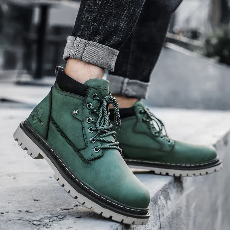 Men’s Chelsea Winter Boots – Guimin PU Ankle Boots with Plush Lining