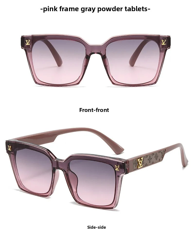 2025 Square Sunglasses for Men & Women – Neutral Leather Design
