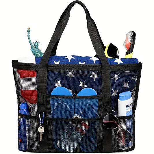 Mesh Beach Bag swimming bag Oversized Beach Tote Beach Toy Bag Pack Light and Travel Smart Perfect for the beach for the sea