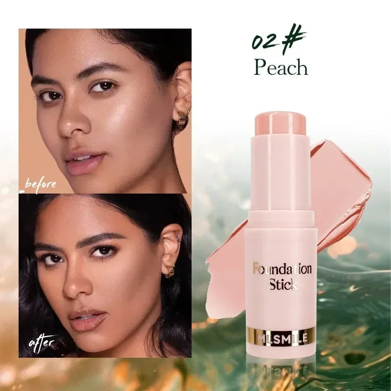 Face Makeup Stick Foundation Cream 6 Color Moisturizing Full Coverage Dark Skin Tone Natural Matte Concealer Professional Makeup