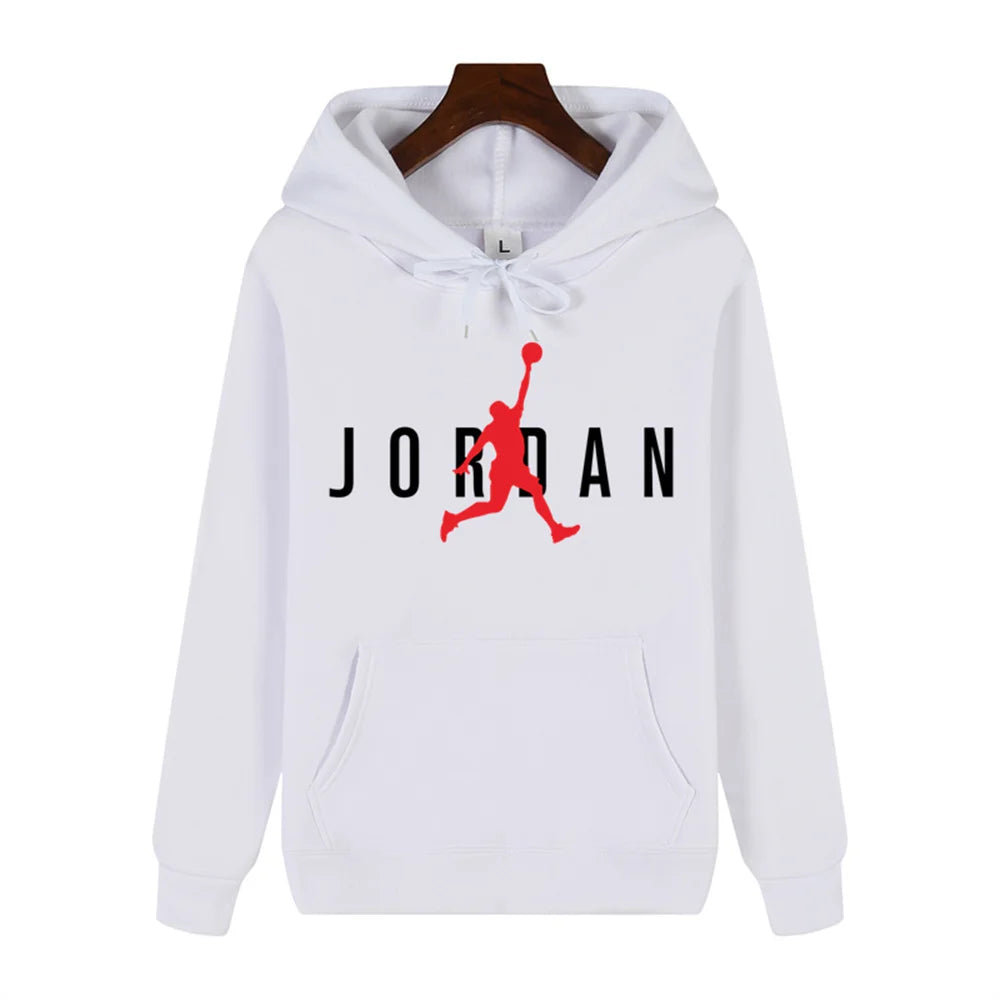 Play basketball Creative print Autumn and winter comfortable soft plus fleece men's high quality casual warm street hoodie