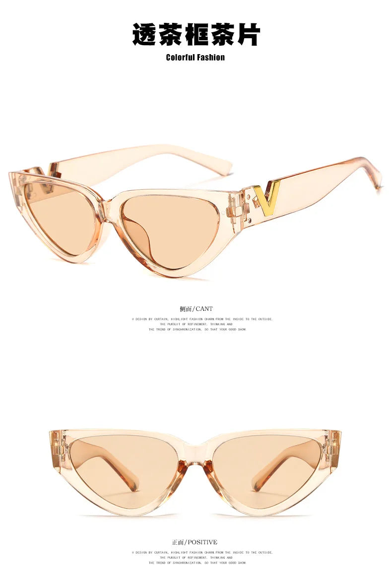 Vintage Small Cat Eye Sunglasses – Unisex Retro UV400 Shades