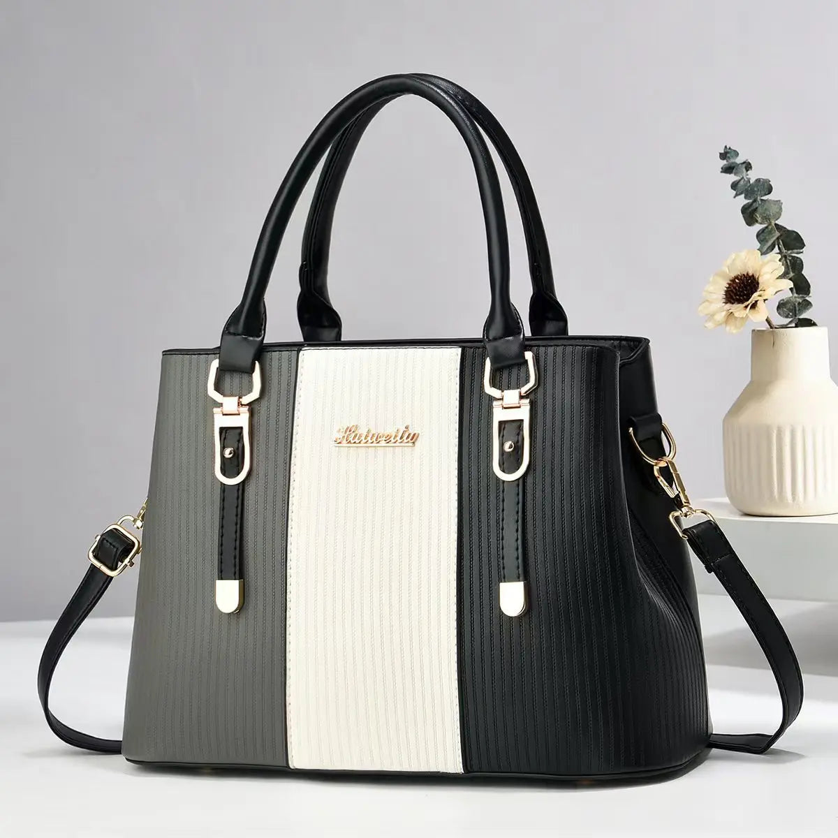 Fashion Splicing Leather Luxury Purses and Handbags Fashion Womens Crossbody Shoulder Bags for Women Trend Girl Tote Sac