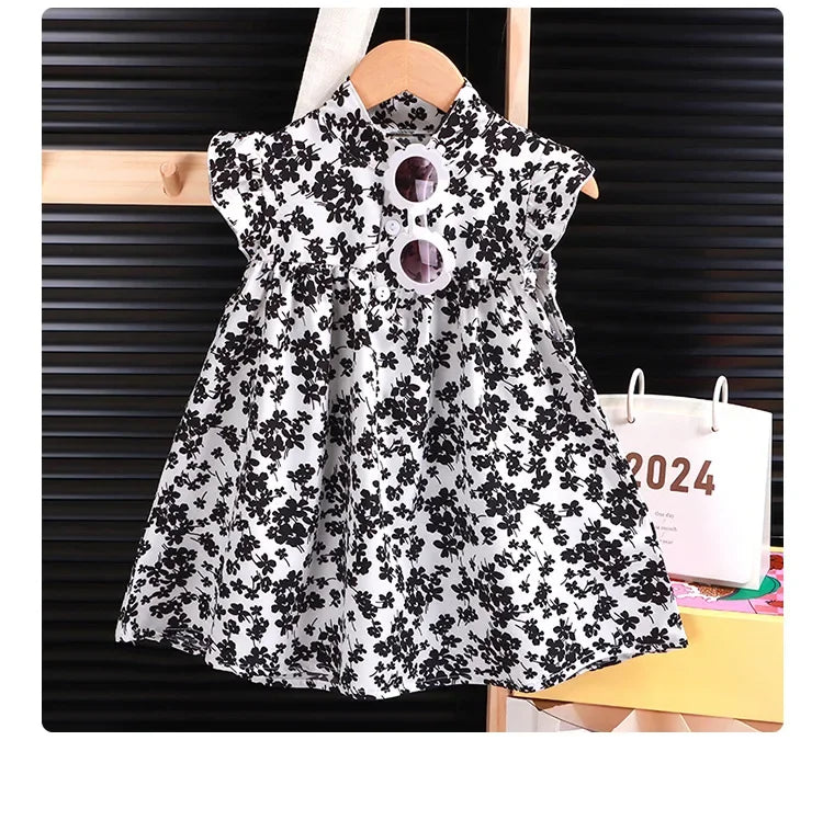 Baby Girls Beach Dresses Summer Soft Breathable Kids Girls Clothing Children Holiday A-Line Dress Vestidos 2025