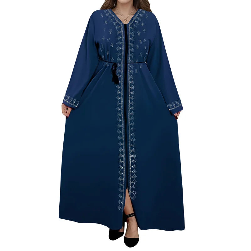 New arrival Elegant Long Skirt Open Cardigan plus Size Women's Travel Wear for spring season, Ramadan, Eid celebrations