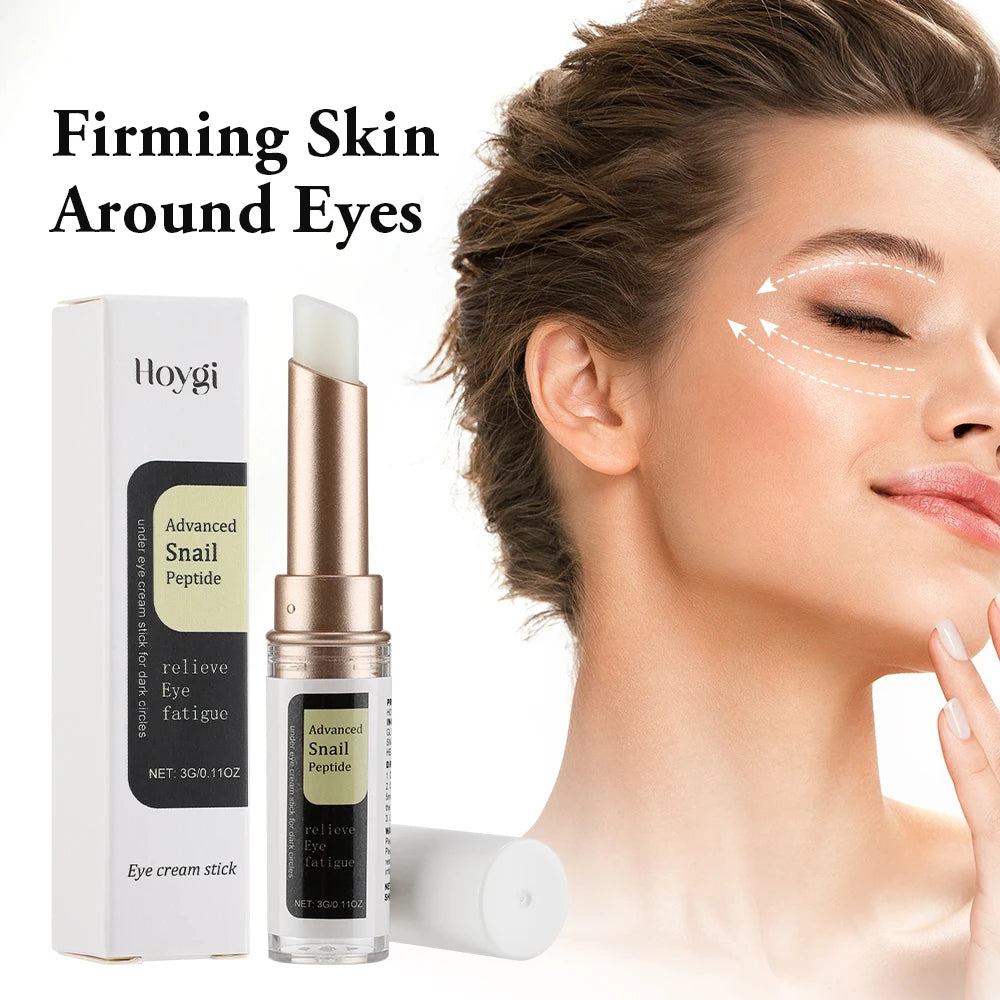 Snail Peptide Eye Cream Stick Reduce Dark Circles Eye Bags Firming Eye Brightener Anti Aging Nourishing Moisturize Eye Cream