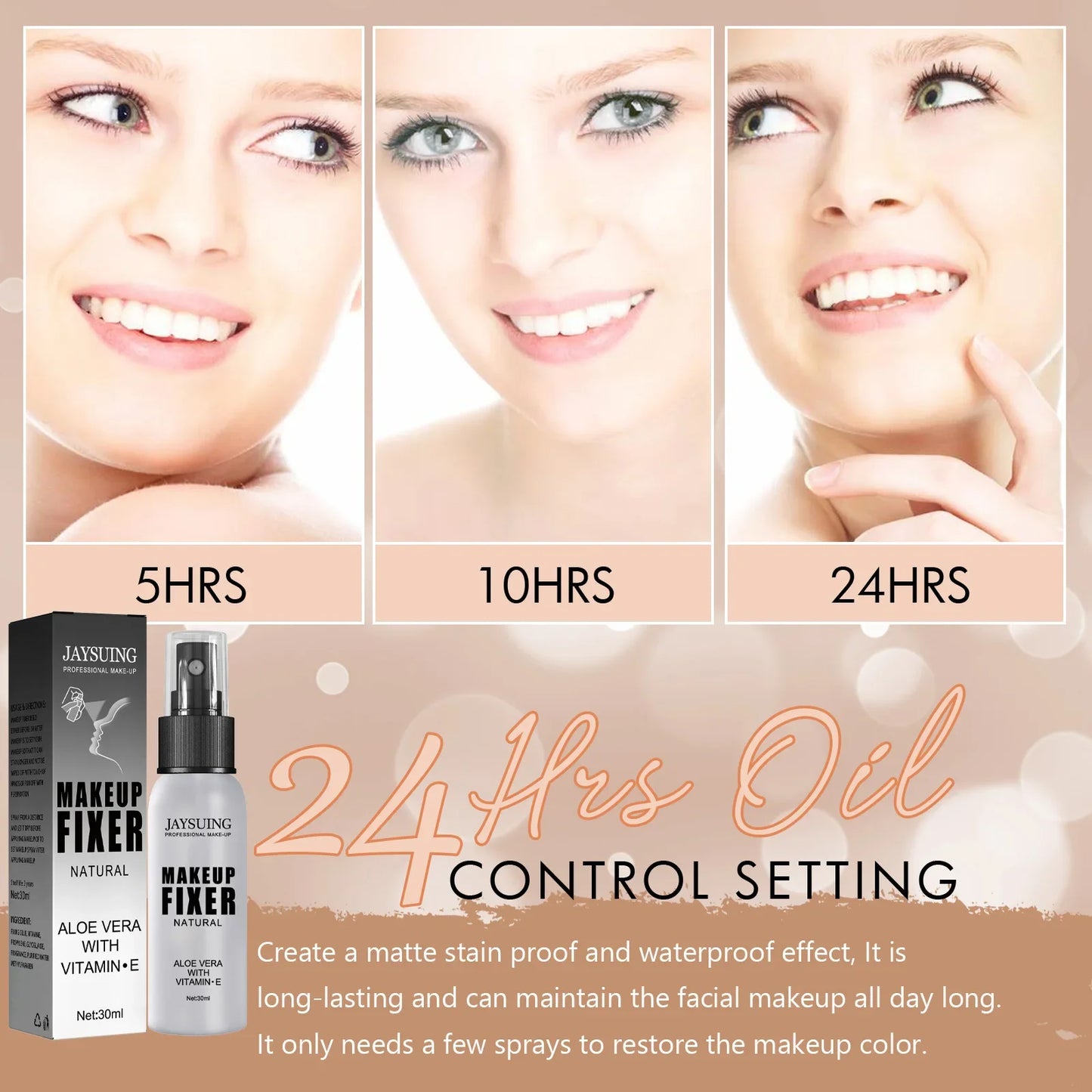 Makeup Setting Spray Moisturizing Hydrate Oil Control Long-lasting Make Up Natural Matte Refreshing Quick Fixer Spray Cosmetics