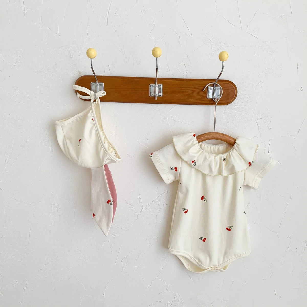 Summer Baby Romper for Girls Newborn Jumpsuit Cherry Cute 0-2 Years Old