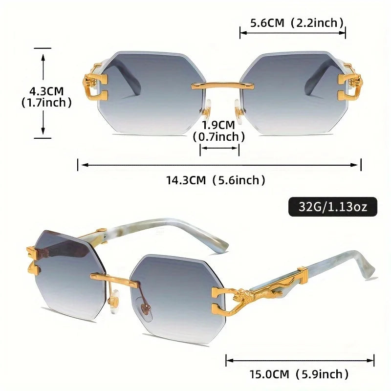Women’s Geometric Leopard Print Sport Glasses – Lightweight & Durable Frame