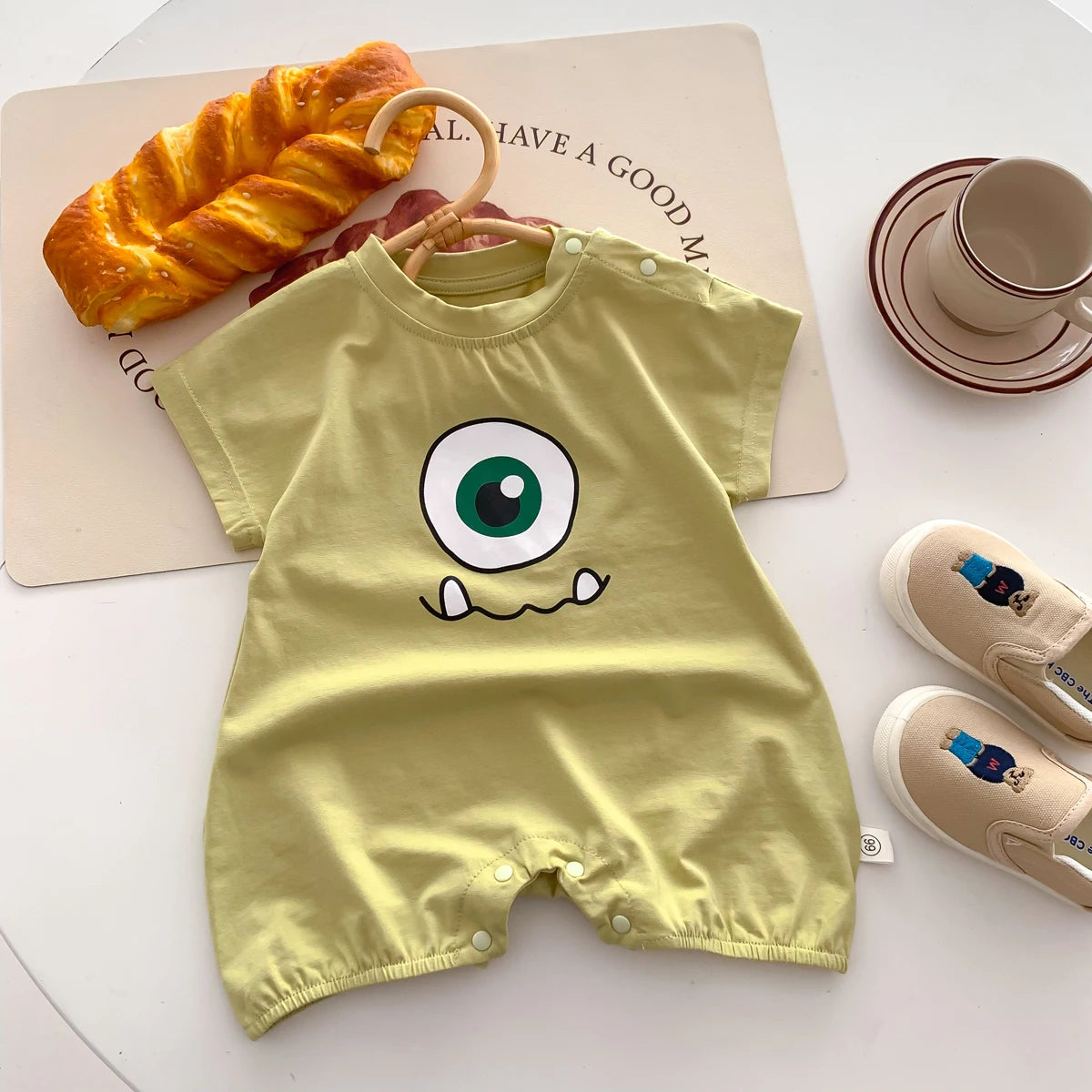 Summer Baby Jumpsuit Cartoon Cute Loose Cotton Baby Bodysuit 0-24 Months