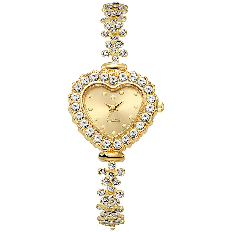 Ladies' Fashion And Exquisite Heart-Shaped Dial Quartz Watch for Women(Without Box)