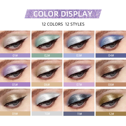 Diamond Shimmer Waterproof Liquid Glitter Eyeliner Eyeshadow Shiny Metallic Eyeliner Pen Eye Beauty Party Makeup Eye Shadow