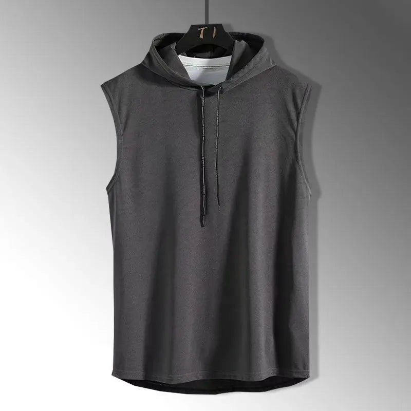 Solid Color Brand New Men's Tank Tops Vest Sleeveless Tees For Male Hooded Man Vests Tops Hip Hop Men Tank Top T shirt