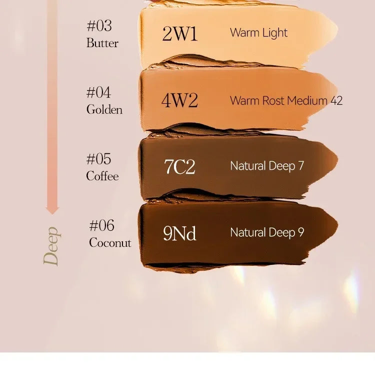 Face Makeup Stick Foundation Cream 6 Color Moisturizing Full Coverage Dark Skin Tone Natural Matte Concealer Professional Makeup