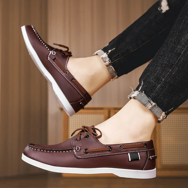Men’s Doudou Casual Driving Shoes – Retro Large-Size Comfort Style