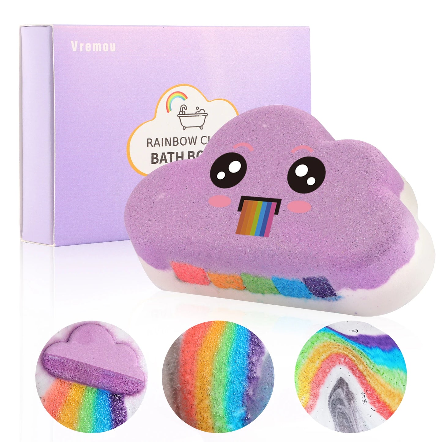 Rainbow Bath Bombs Gift Set for Kids