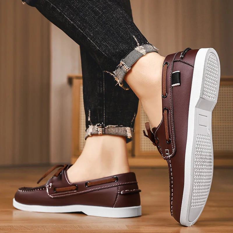 Men’s Doudou Casual Driving Shoes – Retro Large-Size Comfort Style