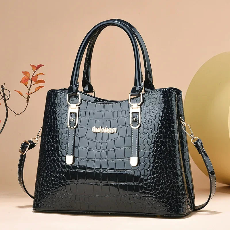 Luxury Bright Leather Handbags Designer Crossbody Bags for Women New Large Capacity Exquisite Ladies Shoulder Messenger Bag