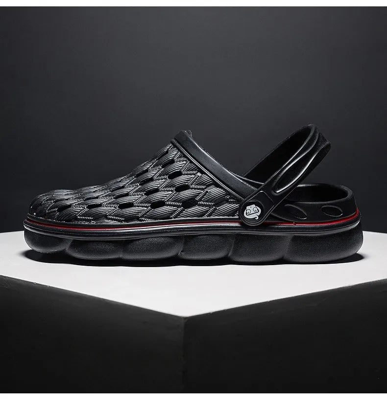 Summer Men's Clogs Sandals Man Home Garden Shoes Comfortable Men Slippers Non-Slip Soft Bottom Flip Flop Sandals Big Size 46 47