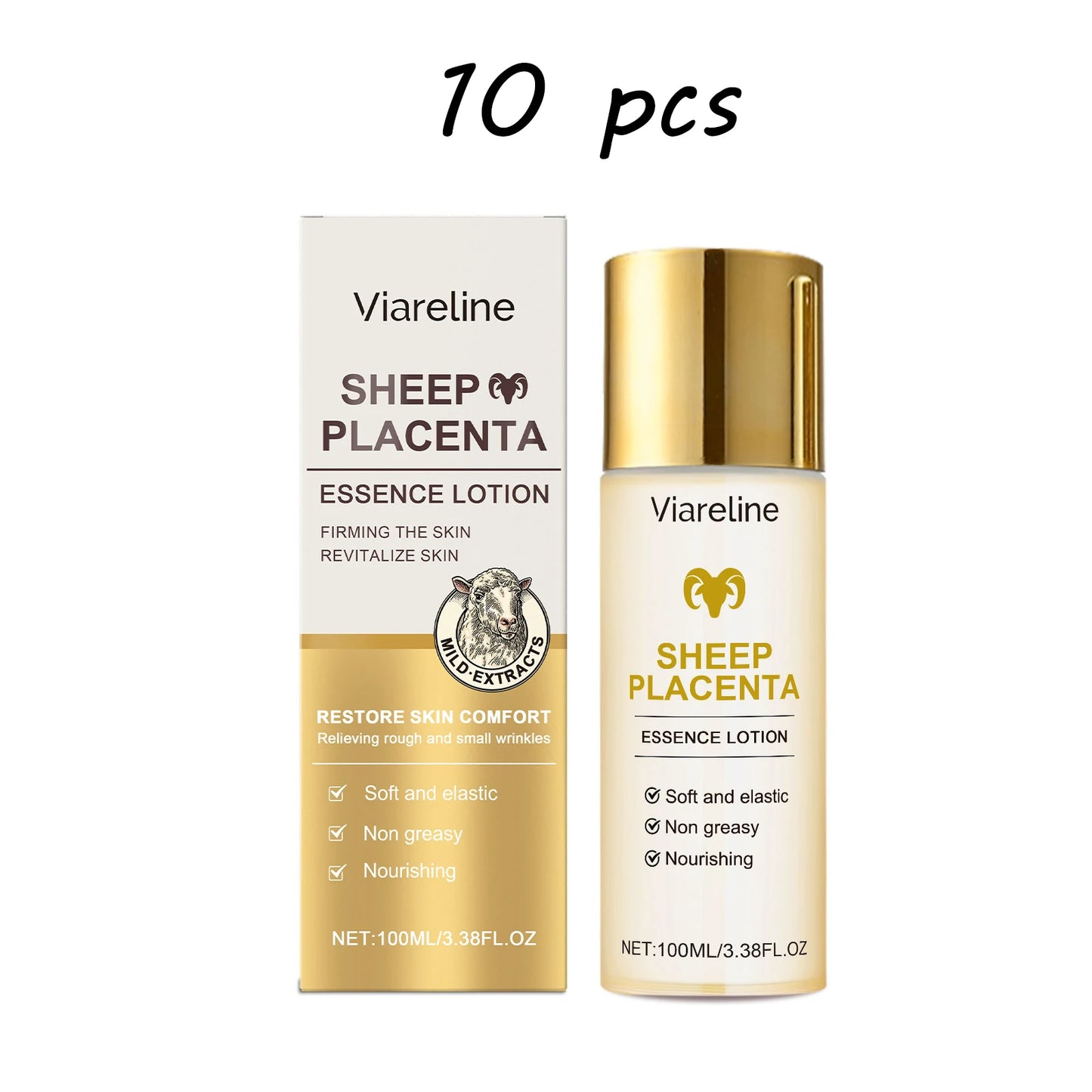 Viareline Sheep Placenta Face Lotion Daily Moisturizing Enhance Skin Elasticity Reduce Sagging Non-greasy Smoothing Face Cream