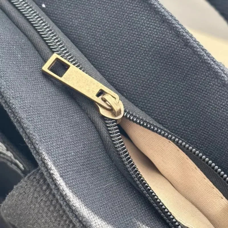 Canvas Ladies Bag Simple Student Large Capacity Horizontal Commuter Shoulder Slanting Portable Handbag