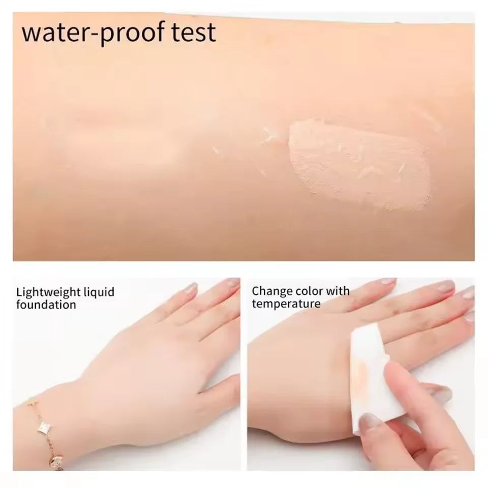 Color Changing Liquid Foundation Concealer Face Base Primer Cosmetics Long-Lasting,Moisturizing BB Cream Base Make-up for women
