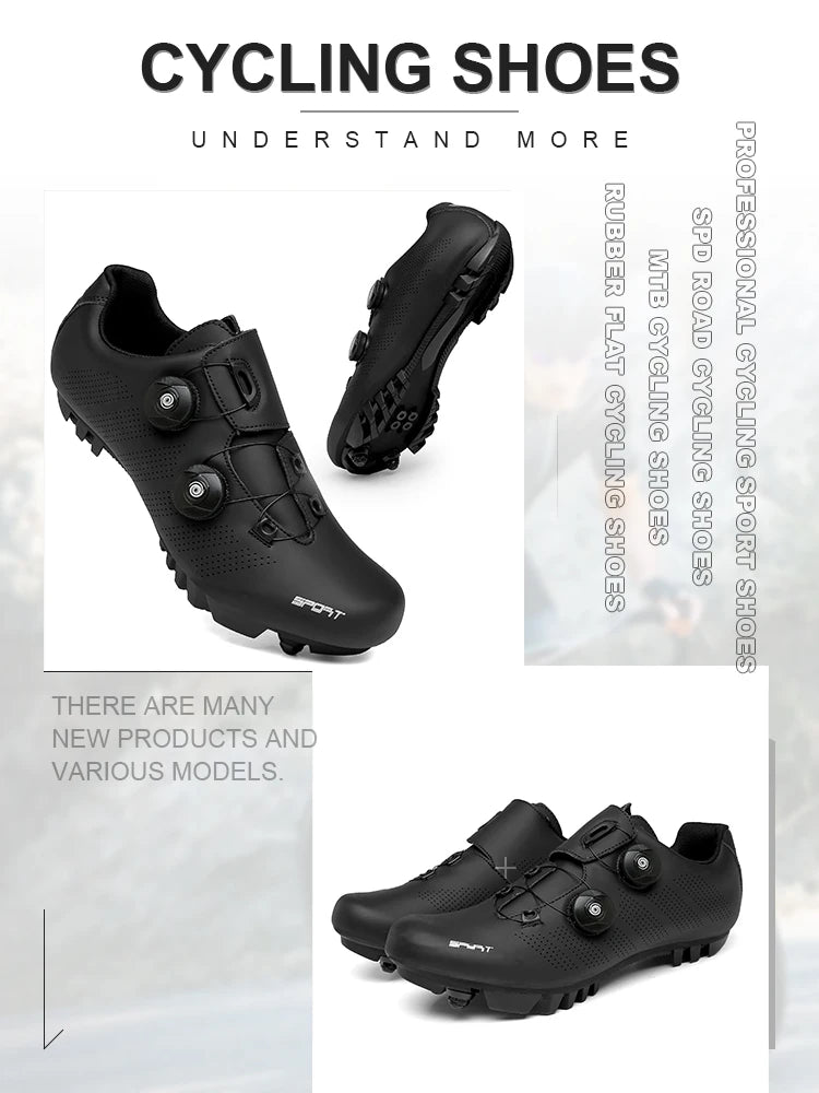 LiXingMing Road Bike Cycling Shoes Men Classic Self-Locking Releases Racing Spd Bicycle Sneakers Cleats Women Mtb Cycling Shoes