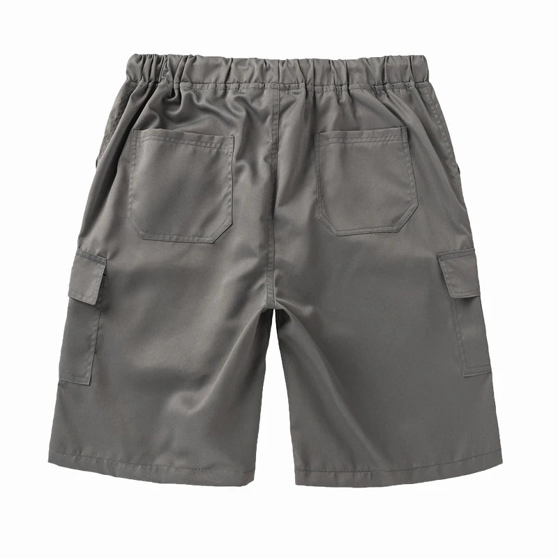 New Men’s Summer Casual Shorts – Solid Drawstring Knee-Length
