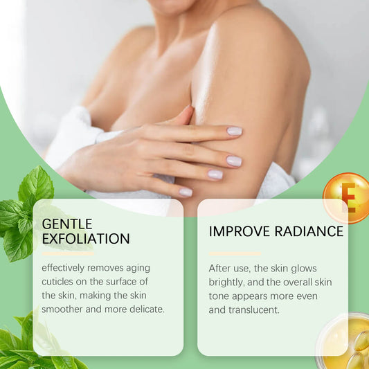 EELHOE Green Tea Body Scrub Dead Skin Remover Body Cleaning Deep Hydration Smooth Skin Care Sea Salt Exfoliating Body Scrub 100g