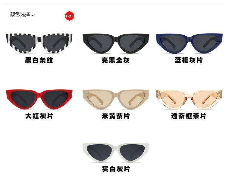 Vintage Small Cat Eye Sunglasses – Unisex Retro UV400 Shades