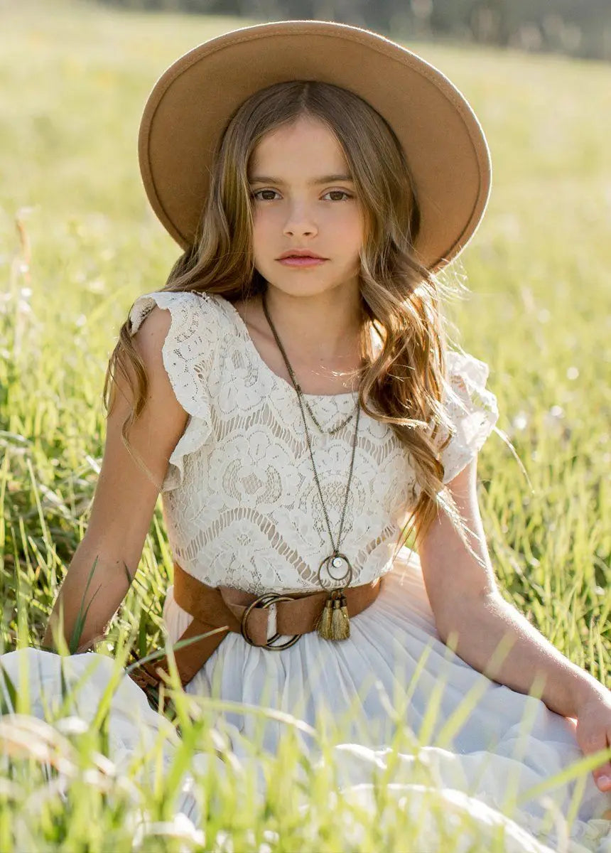 3-14 years Girls Lace Bohemia Long Dresses