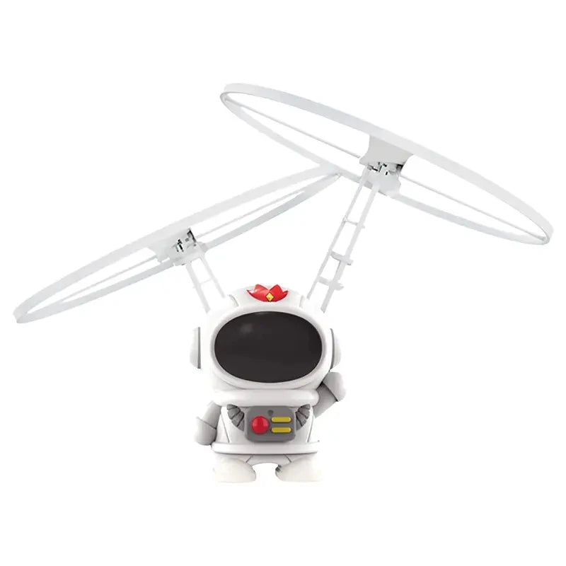 Mini Astronaut Drone Cartoon Spaceman Flying Robot Toys with USB Charging Hand Control Helicopter Toys for Kids Xmas Gift