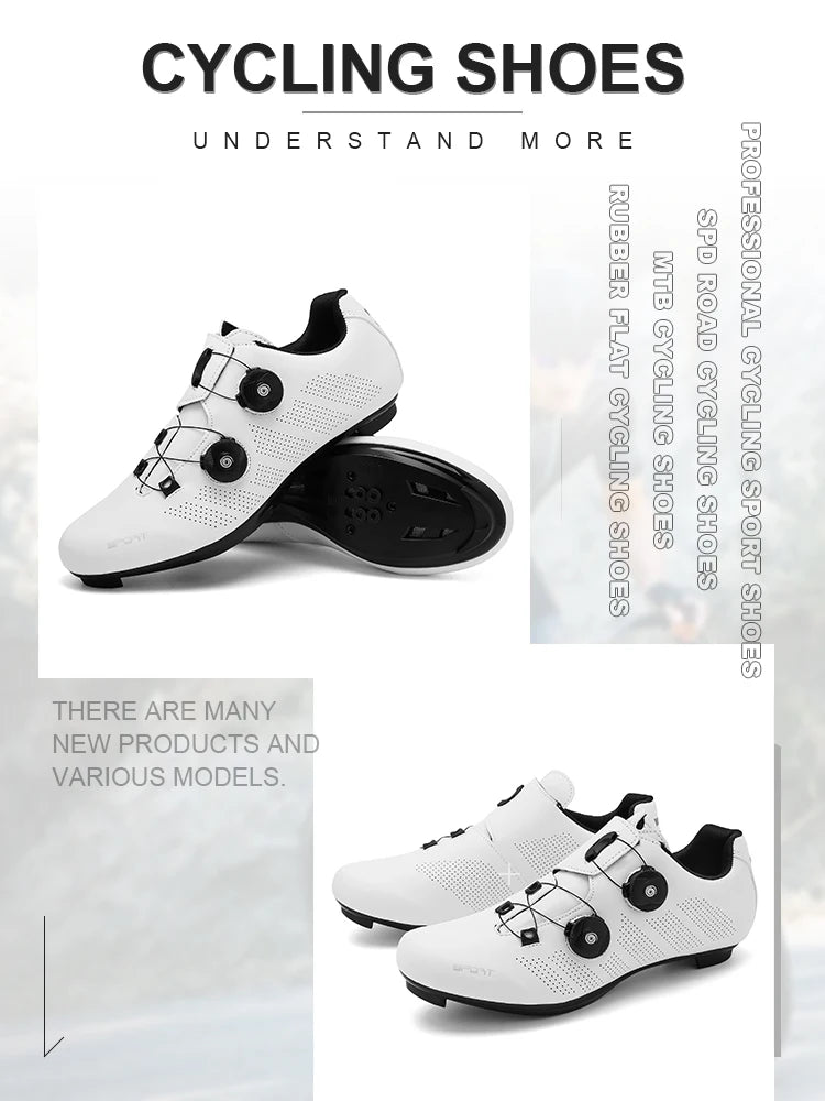 LiXingMing Road Bike Cycling Shoes Men Classic Self-Locking Releases Racing Spd Bicycle Sneakers Cleats Women Mtb Cycling Shoes