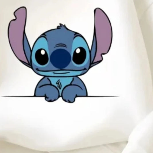 Spring Baby Girl Boy Clothes Set Children Disney Stitch Cartoon Print Sweatshirt