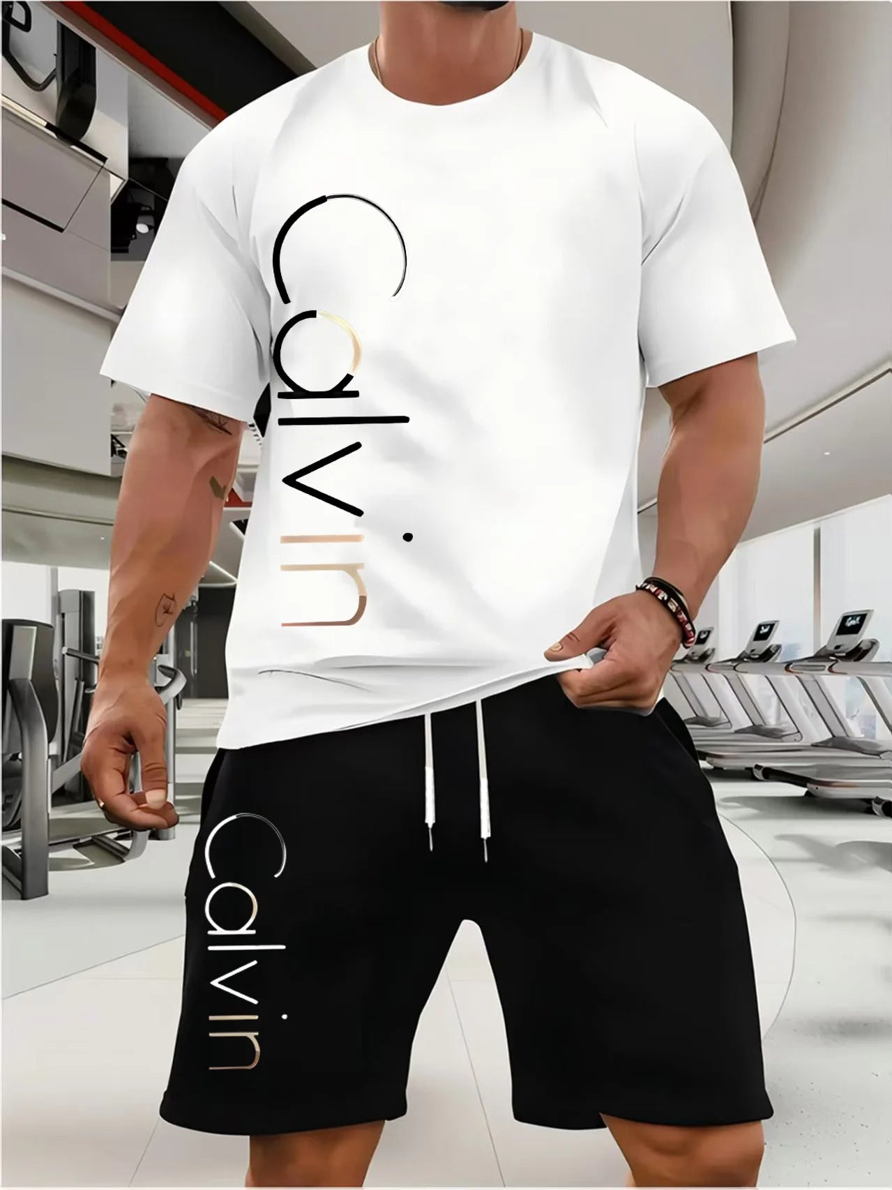 The new high-end men's 2025 suit features a casual color combination and a novel summer outfit