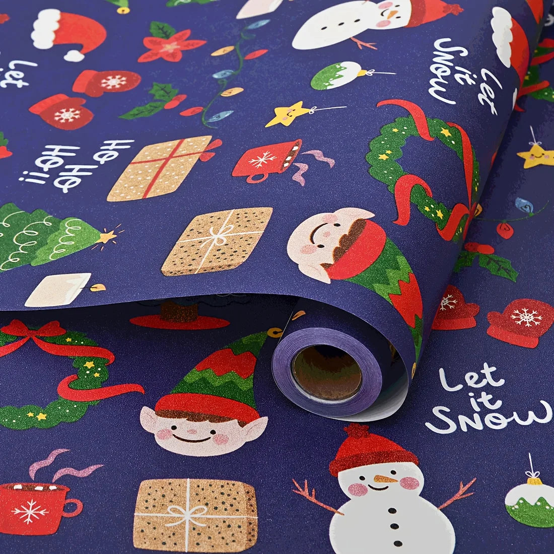 10M/roll Christmas Gifts Wrapping Paper DIY Gift Bouquets Packaging Kraft Paper 2026 New Year Festival Party Decoration Supplies