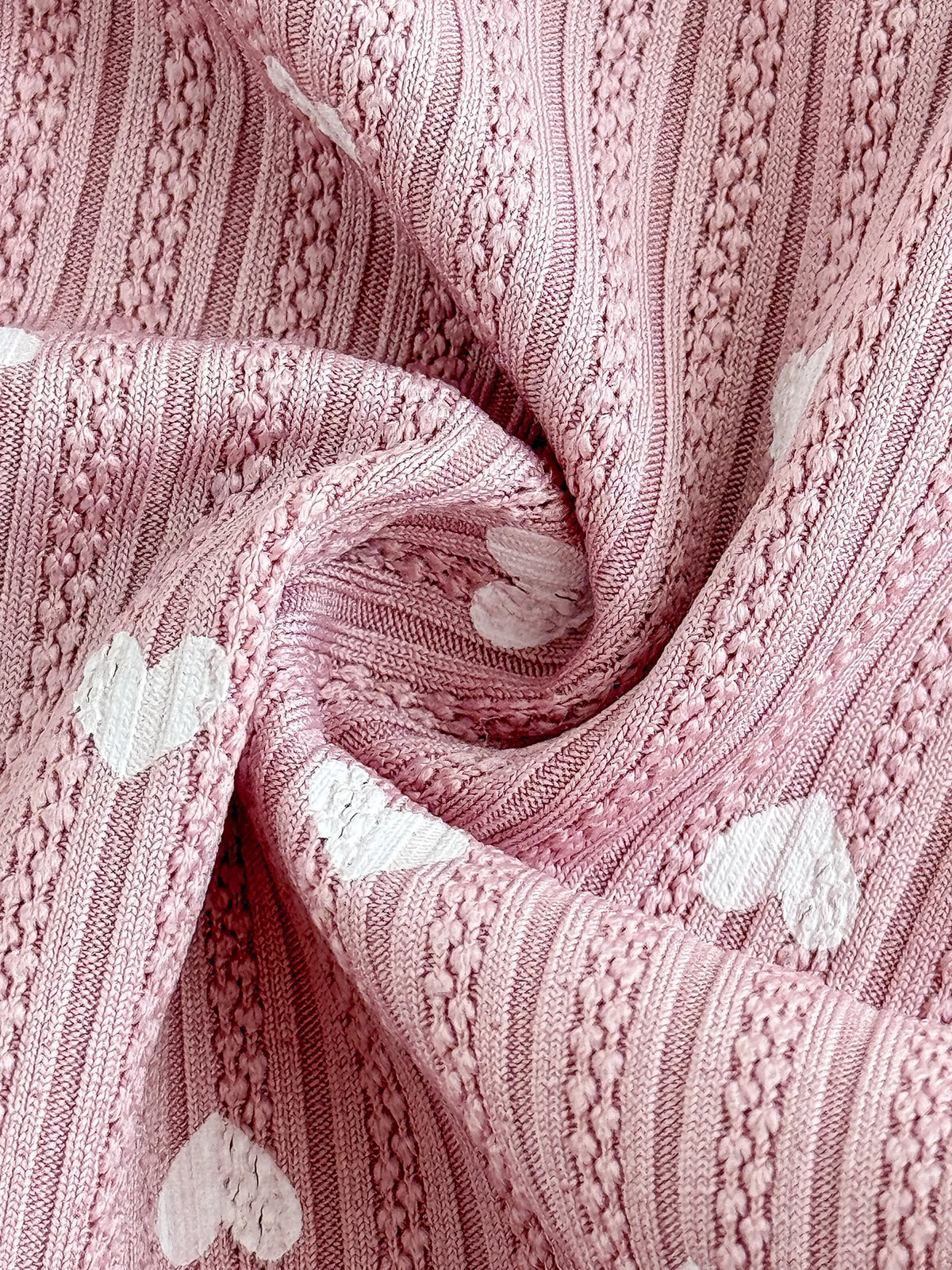 Pink Heart Print Women Lingerie Set Lace Mesh Underwire Unlined Bra Soft Comfort Daily Intimates Panties