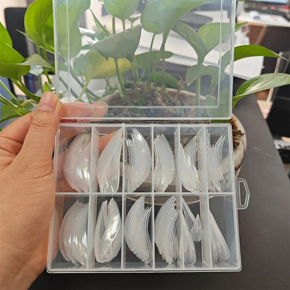 120Pcs Long Curved Stiletto 3D Eagle Claw Nail Dual Forms for Nail Extension Hawk Acrylic Nail Molds Reusable Full Cover Mold
