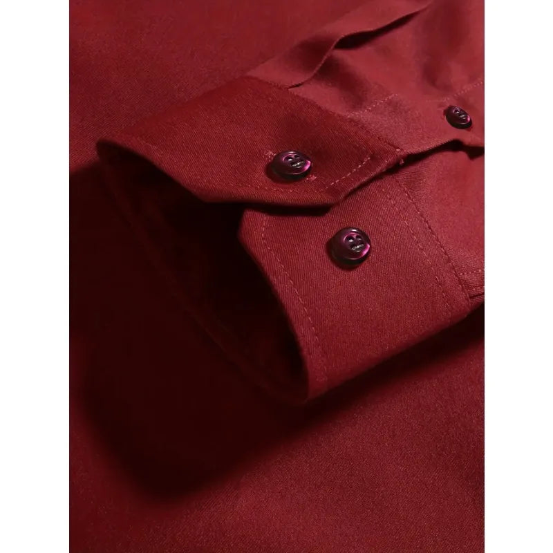 Bolubao Men Smart Casual Shirt Brand Fashion Solid Color Long Sleeve Elastic Fabric Male Business Dress Black Shirt