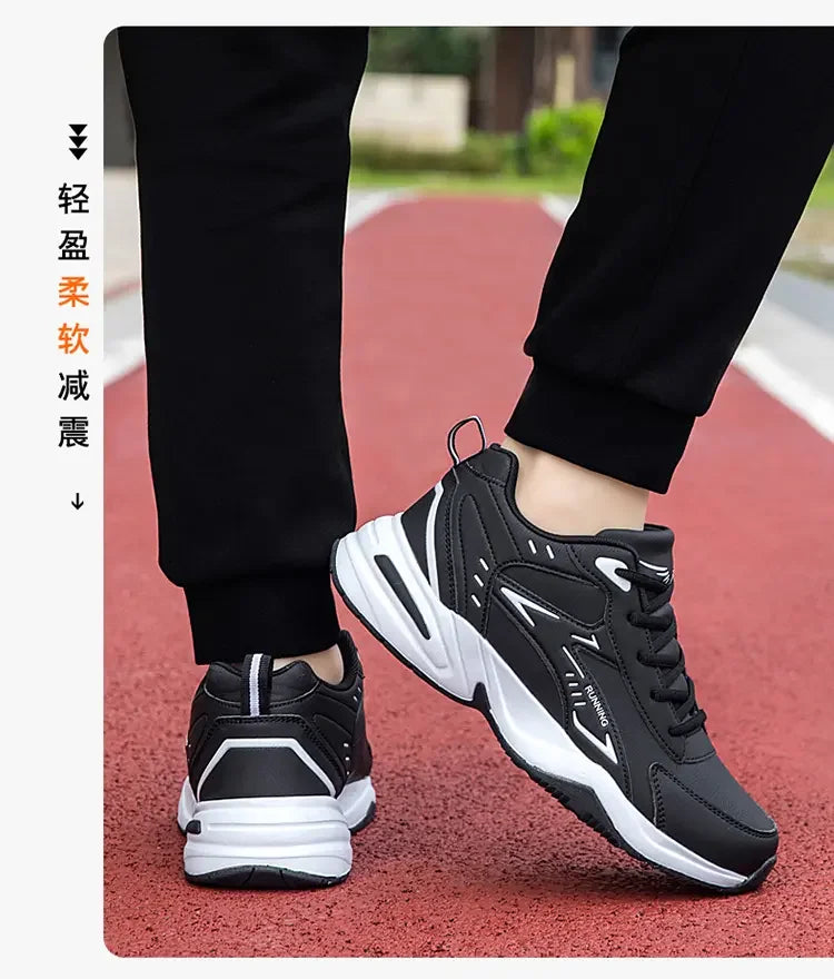 Men’s Casual Shoes B812 – Breathable PU Leather Lace-Up with EVA Sole