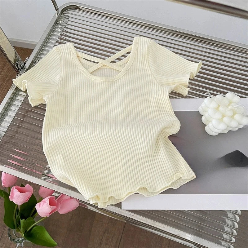 2-8Y Girls' Summer Set 2025 New Baby Girl Shirt+Shorts Korean Fashionable Short Sleeve Kids Flower Pumpkin Pants Two Piece Set