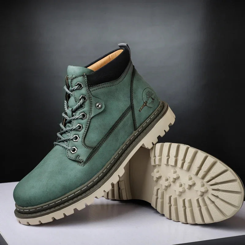 Men’s Chelsea Winter Boots – Guimin PU Ankle Boots with Plush Lining